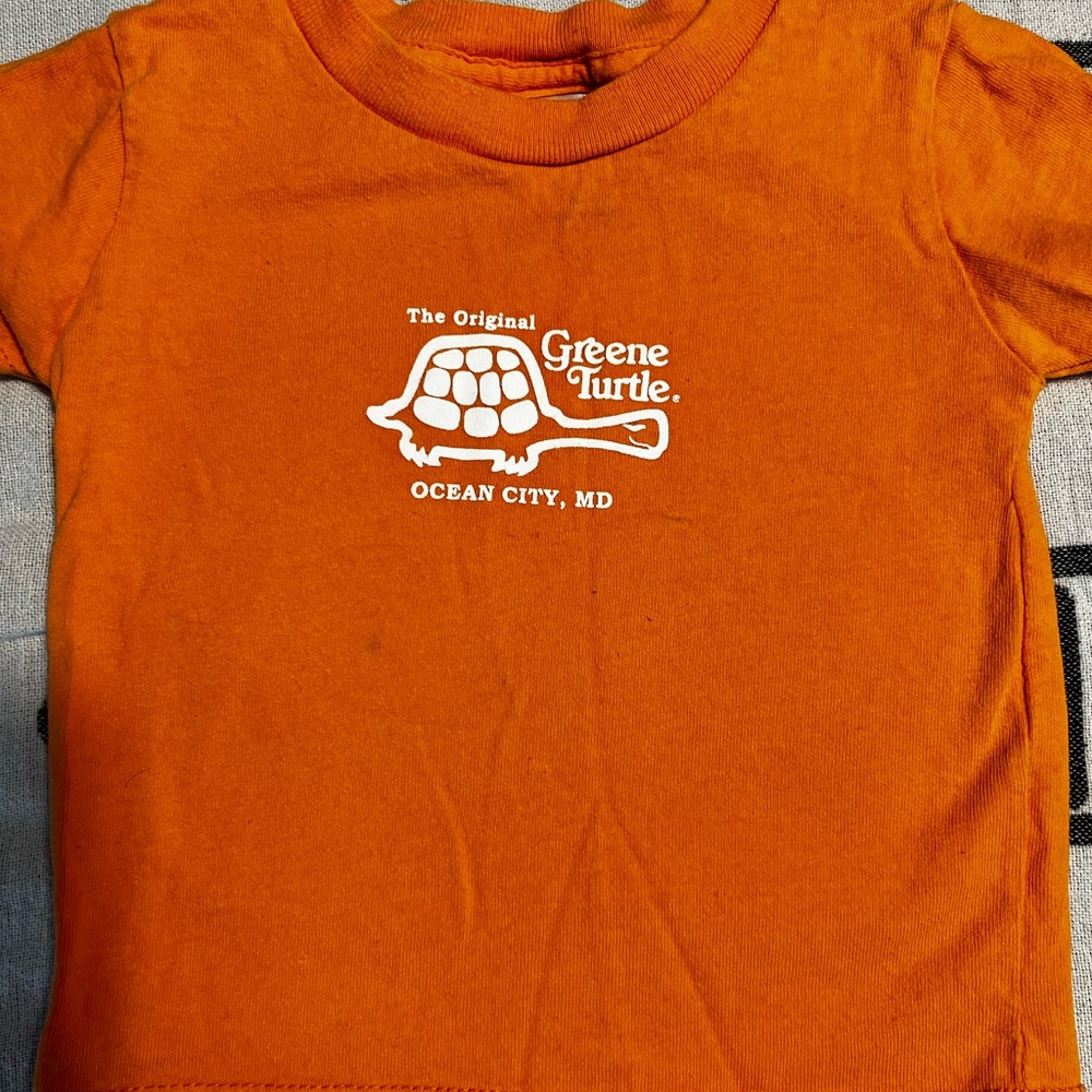 The Original Greene Turtle Orange Kids T-Shirt